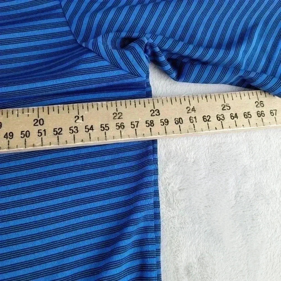 NWT PGA Tour Striped Blue Polo Sz Lg - Picture 5 of 6